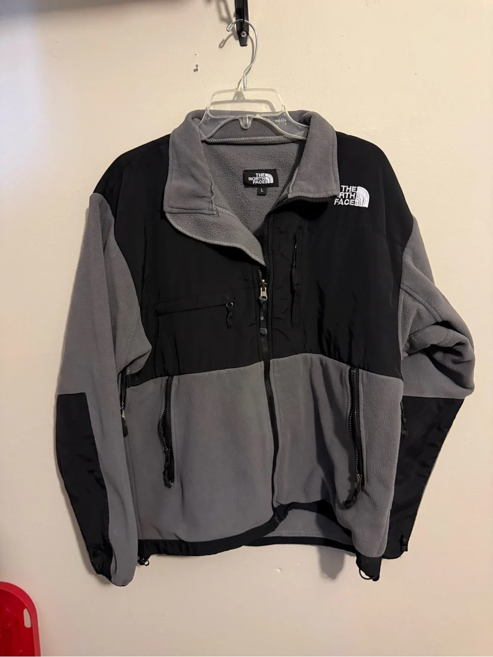 The North Face Gray & Black Fleece Jacket Lightweight Zip Front